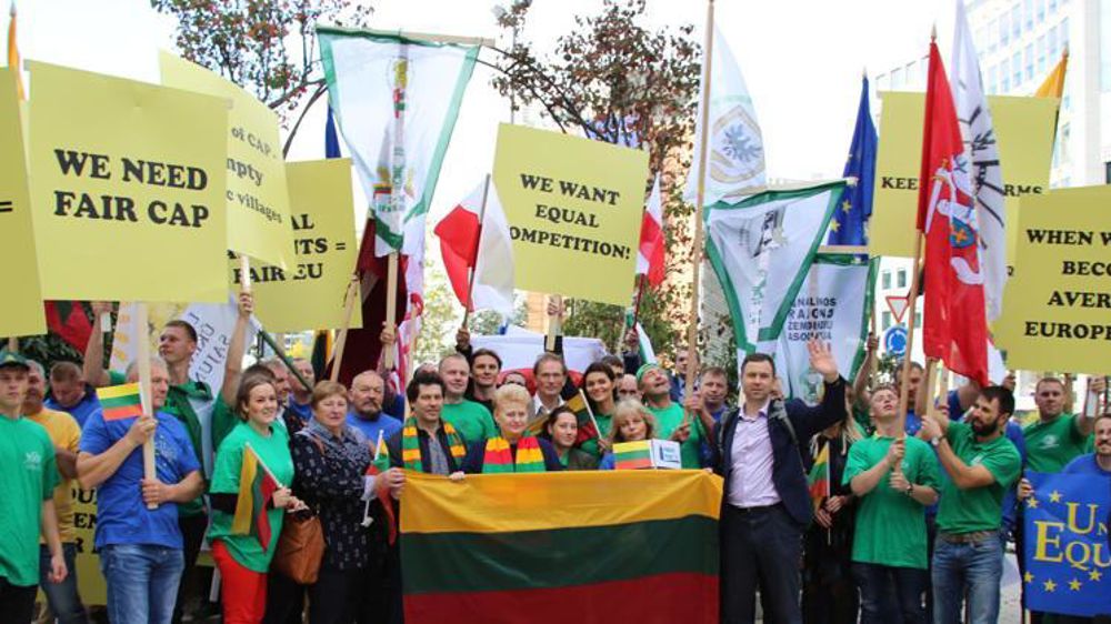 Manifestation à Bruxelles. © Chambre des agriculteurs de la République de Lituanie (photo d’illustration)